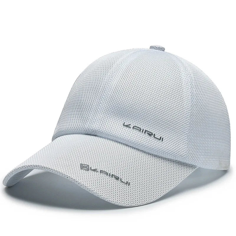 KAIRUI Atmungsaktive Vollmesh-Kappe – Trendige Baseballkappe für Herren, Hip-Hop-Kappe, Outdoor-Freizeit-Sport-Sonnenkappe für Damen, dekorative Kappe