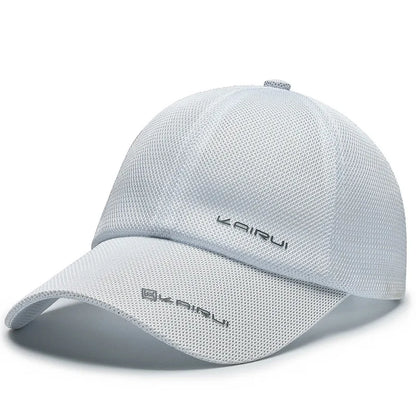 KAIRUI Atmungsaktive Vollmesh-Kappe – Trendige Baseballkappe für Herren, Hip-Hop-Kappe, Outdoor-Freizeit-Sport-Sonnenkappe für Damen, dekorative Kappe