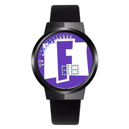 Relógio Fortnite kawaii personalizado com luz noturna LED tátil, estilo cartoon e fashion, relógio eletrónico para estudantes, presente para amigos