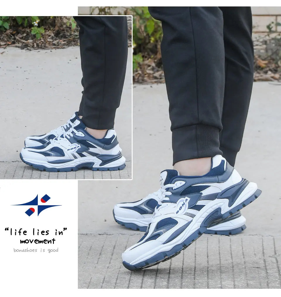 BONA New Designers Breathable Road Running Shoes Casual Shoes Man Athletic Walking Footwear Men Outdoor Jogging Masculino