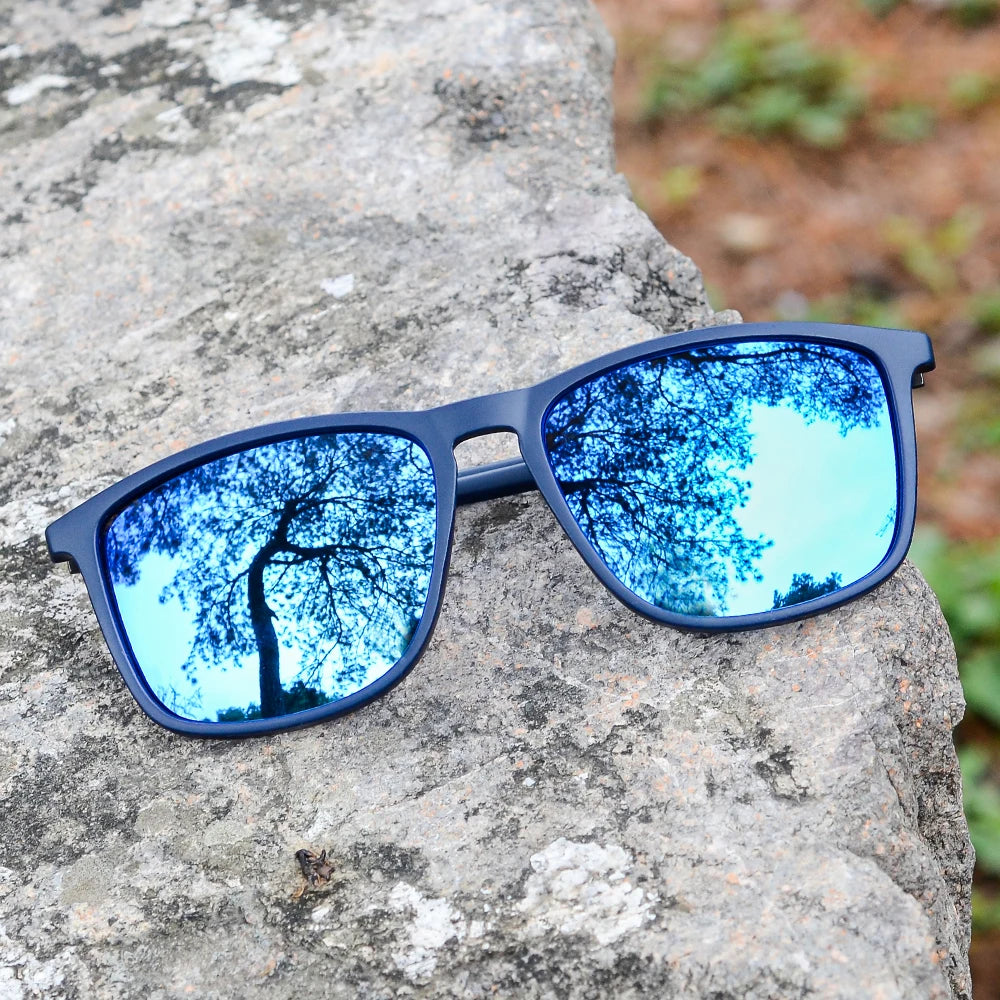 AOFLY Sports Sunglasses for Men Fashion Comfortable Wear Square Mirror Sun Glasses Male Lightweight Eyewear Women UV400