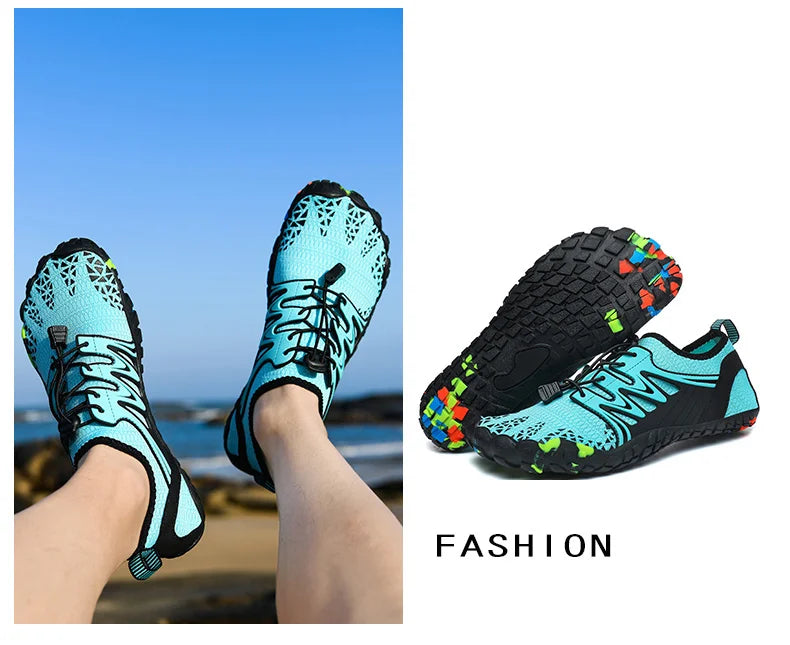 Zapatos acuáticos unisex de secado rápido con drenaje para vadeo, playa, deportes acuáticos, natación, yoga, buceo, surf y uso barefoot