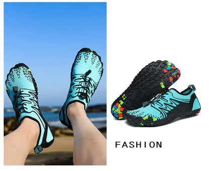 Zapatos acuáticos unisex de secado rápido con drenaje para vadeo, playa, deportes acuáticos, natación, yoga, buceo, surf y uso barefoot