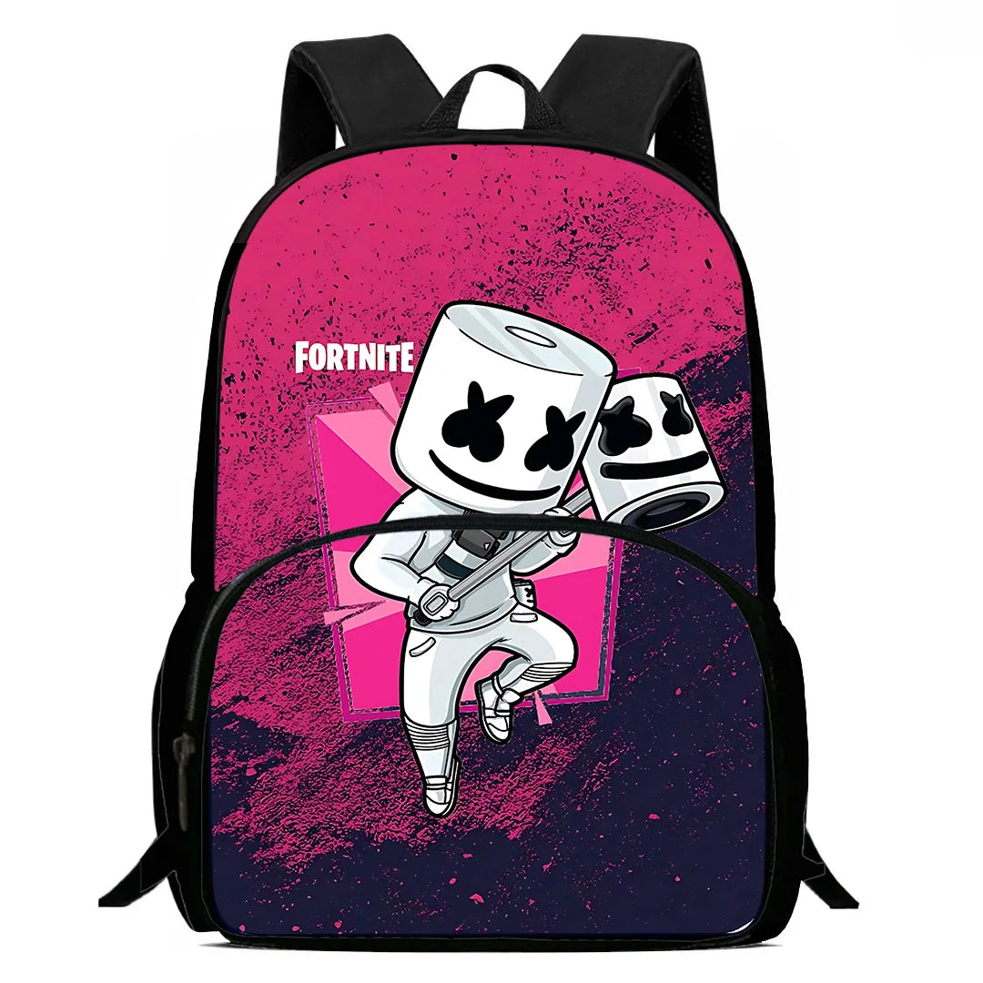 Popular Game Fortnite Kids Backpacks for Boys and Girls, Student Birthday Gift, Child School Bags with Large Capacity, Durable Camping Rucksack