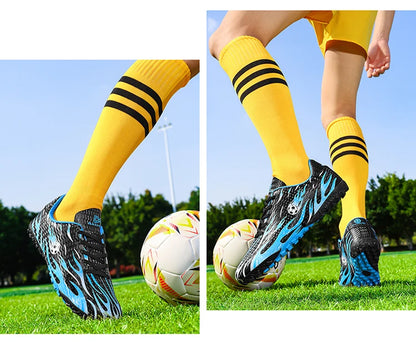 Nouvelles chaussures de football pour homme, chaussures de football professionnelles, baskets confortables pour les matchs en plein air, chaussures de sport antidérapantes pour garçons, unisexe