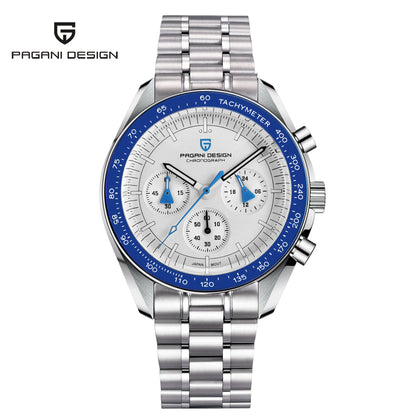 PAGANI DESIGN 2026 New V6 Moon Watches Men Luxury Quartz Watch For Men Speed Sport Chronograph AR Sapphire crystal Wristwatch