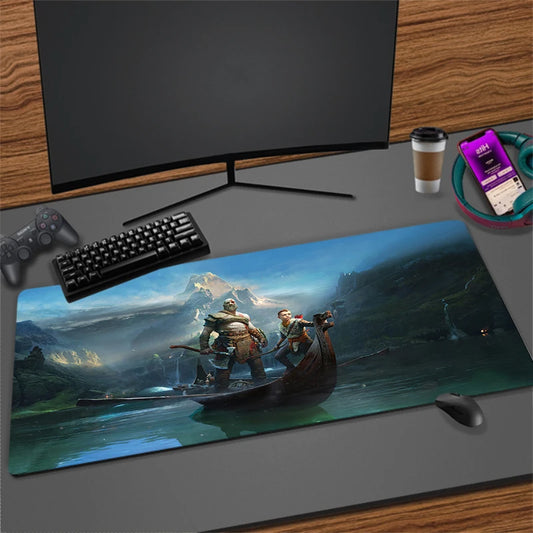 Gaming God of War Mouse Pad 80x30 Computer Accessories Mousepad Xxl Game Mats Deskmat Gamer Desk Mat Mause Anime Office Pc Pads