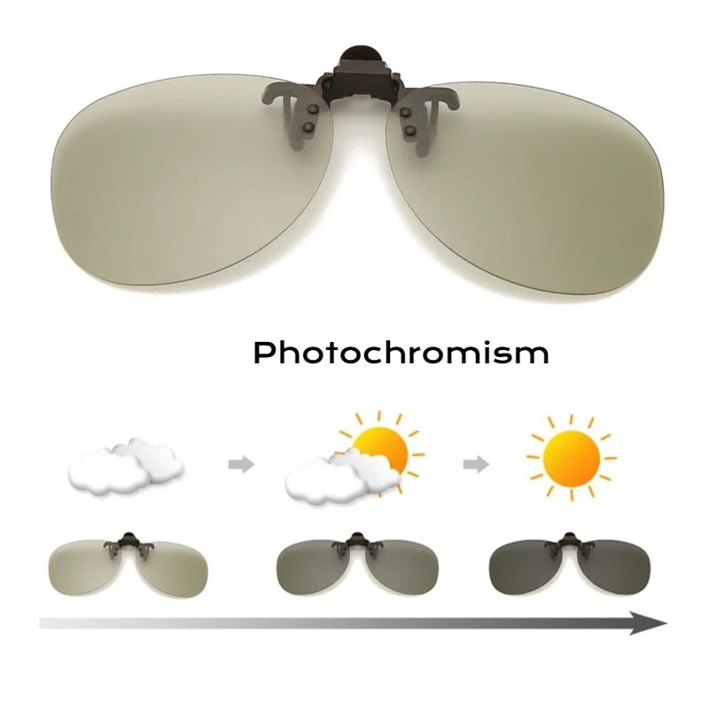Pilot Polarized Sunglasses Clips Glasses Clip Driving Night Vision Eyeglasses UV400 Outdoor Shades Definition Sun Glasses Clips