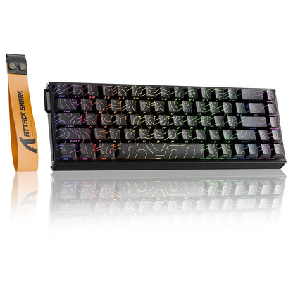 ATTACK SHARK X68MAX HE Tastiera in alluminio Rapid Trigger con switch magnetici 60% cablata 8KHz con precisione RT di 0.005mm