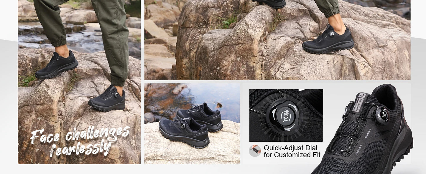 Sapatos de Caminhada Baasploa para Homem, Outdoor e Escalada, em Malha Respirável, para Viagem e Caminhada, Antiderrapantes, Resistentes ao Desgaste, Confortáveis, Tipo Sneaker