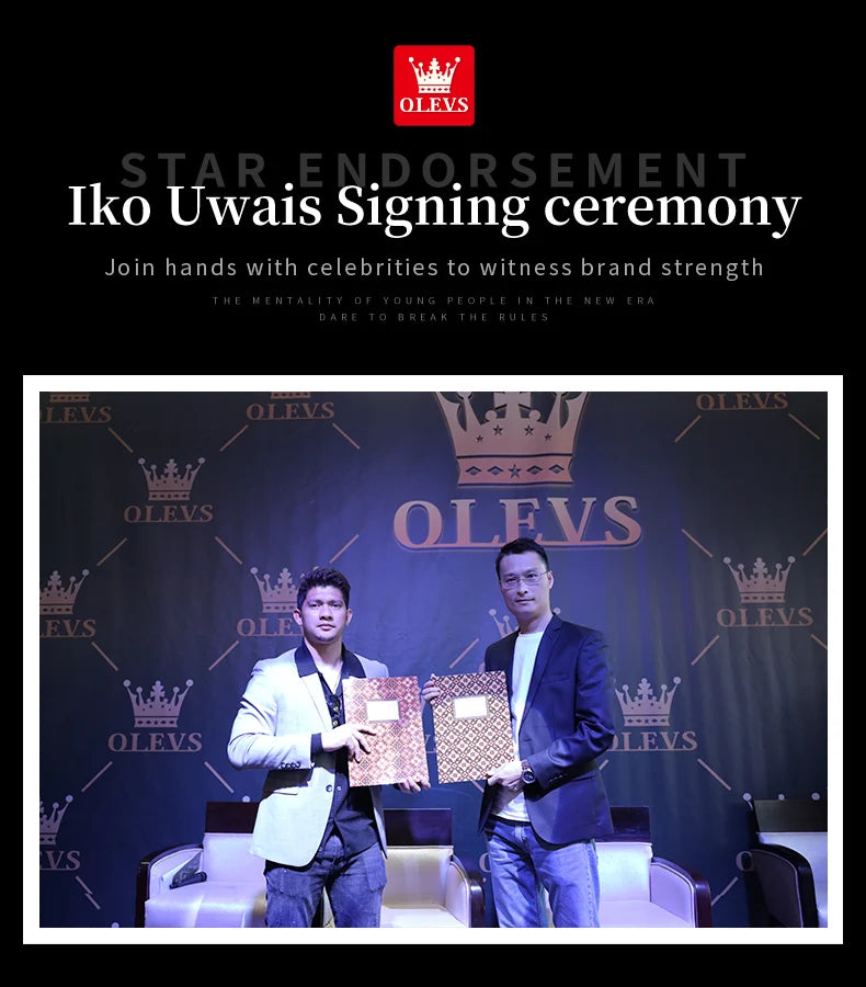 OLEVS 9910 Mens Watch Original Luxury Tourbillon Automatic Mechanical Watche Waterproof Luminous  Day-Date Watch With Box Reloj