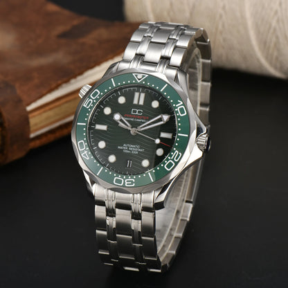 DWAYNE CAMPBELL Top Luxury NH35 Men's Automatic Mechanical Watch Ceramic Bezel Waterproof Classic Business Wristwatch