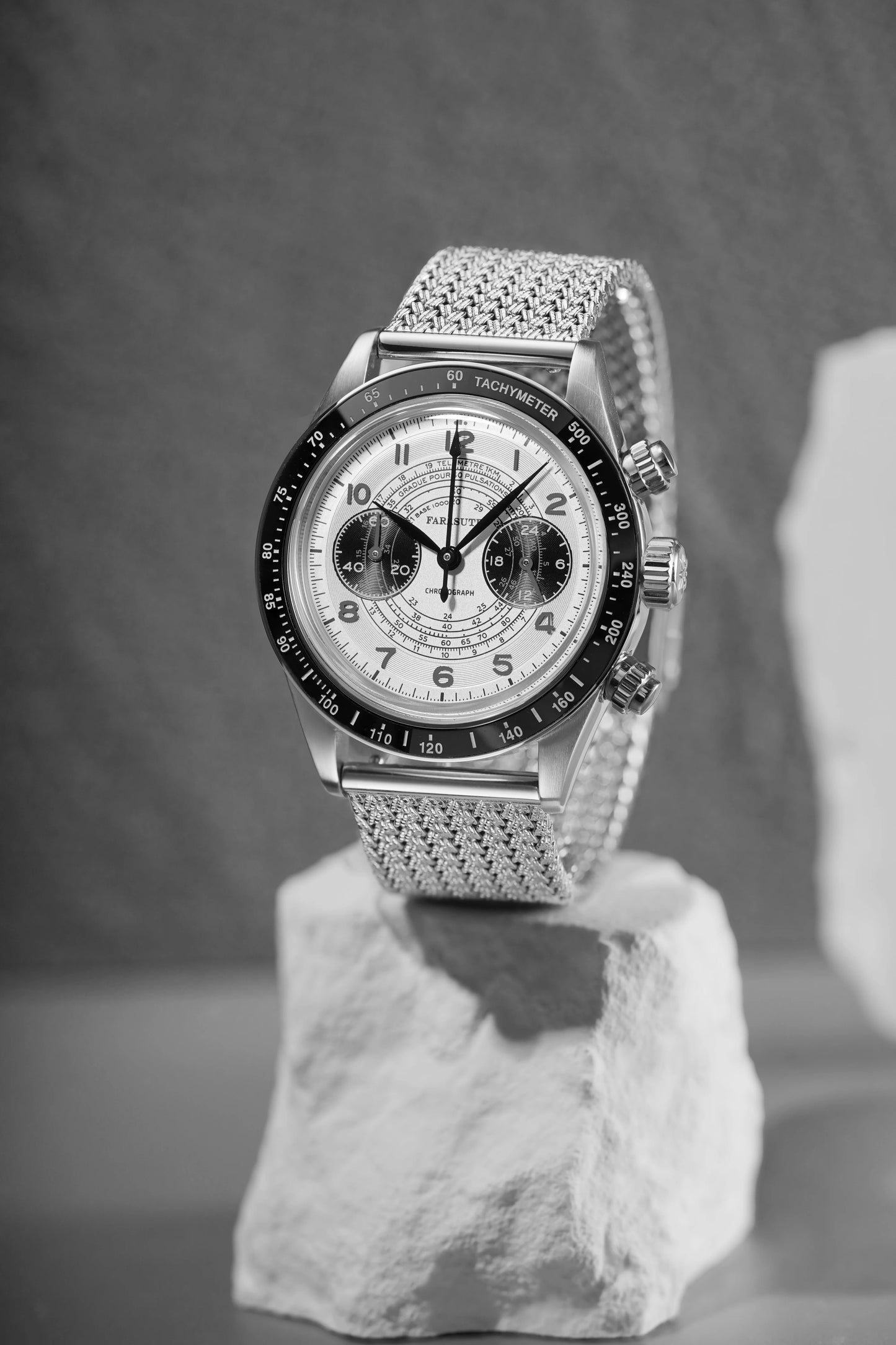 FARASUTE New Japan VK64 Quartz Movement Men Watch Casual 10Bar Waterproof Speed Sports Chronograph Wristwatch Clock Reloj Hombre