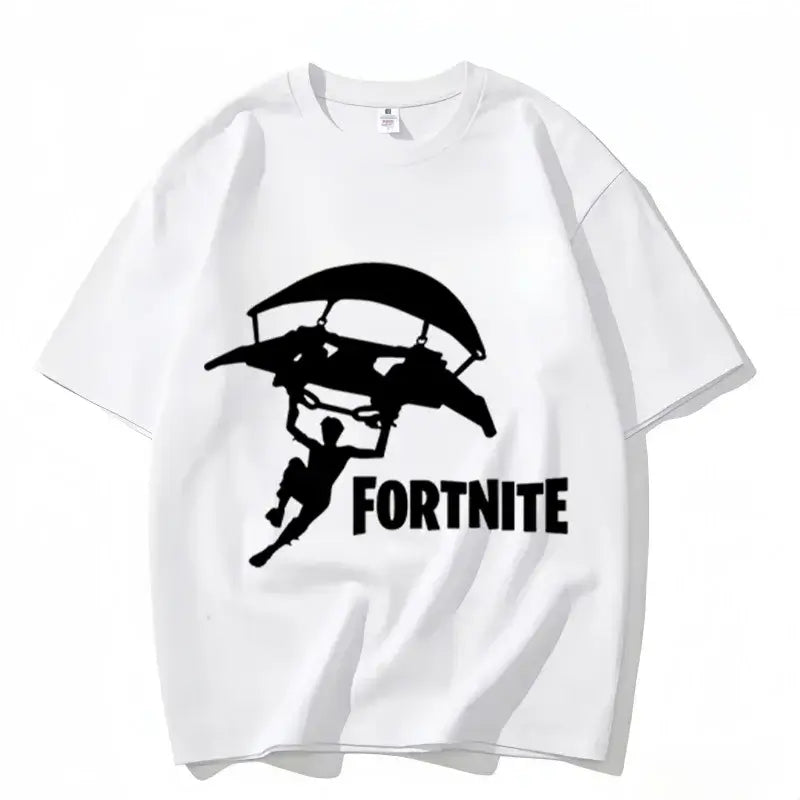 T-shirt Fortnite de gola redonda, unissexo para adulto, moda de dança do jogo, novo, em algodão puro, manga curta, perfeito para uso casual e férias