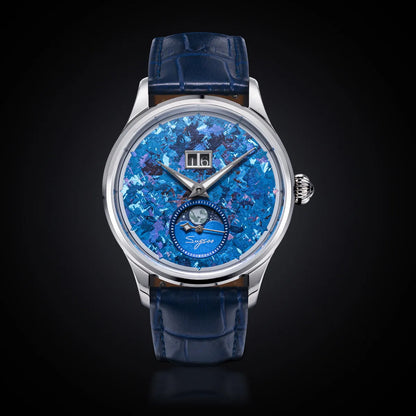 Automatic Man Watch Moon-Phase ST2528 Movement Waterproof Mechanical Wristwatches Sapphire Crystal Titanium Dials Clock S401 New