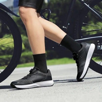Cycling Shoes Men Cleats Shoes Flat Pedal MTB Bicycle Shoes Speed Cycling Sneakers Indoor Mountain Bike Shoes Racing Lock SPD Shoes