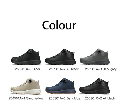 Zapatos de cuero HUMTTO para hombre, calzado deportivo de invierno para camping y actividades al aire libre, botas de trekking transpirables, zapatillas de senderismo antideslizantes para hombre