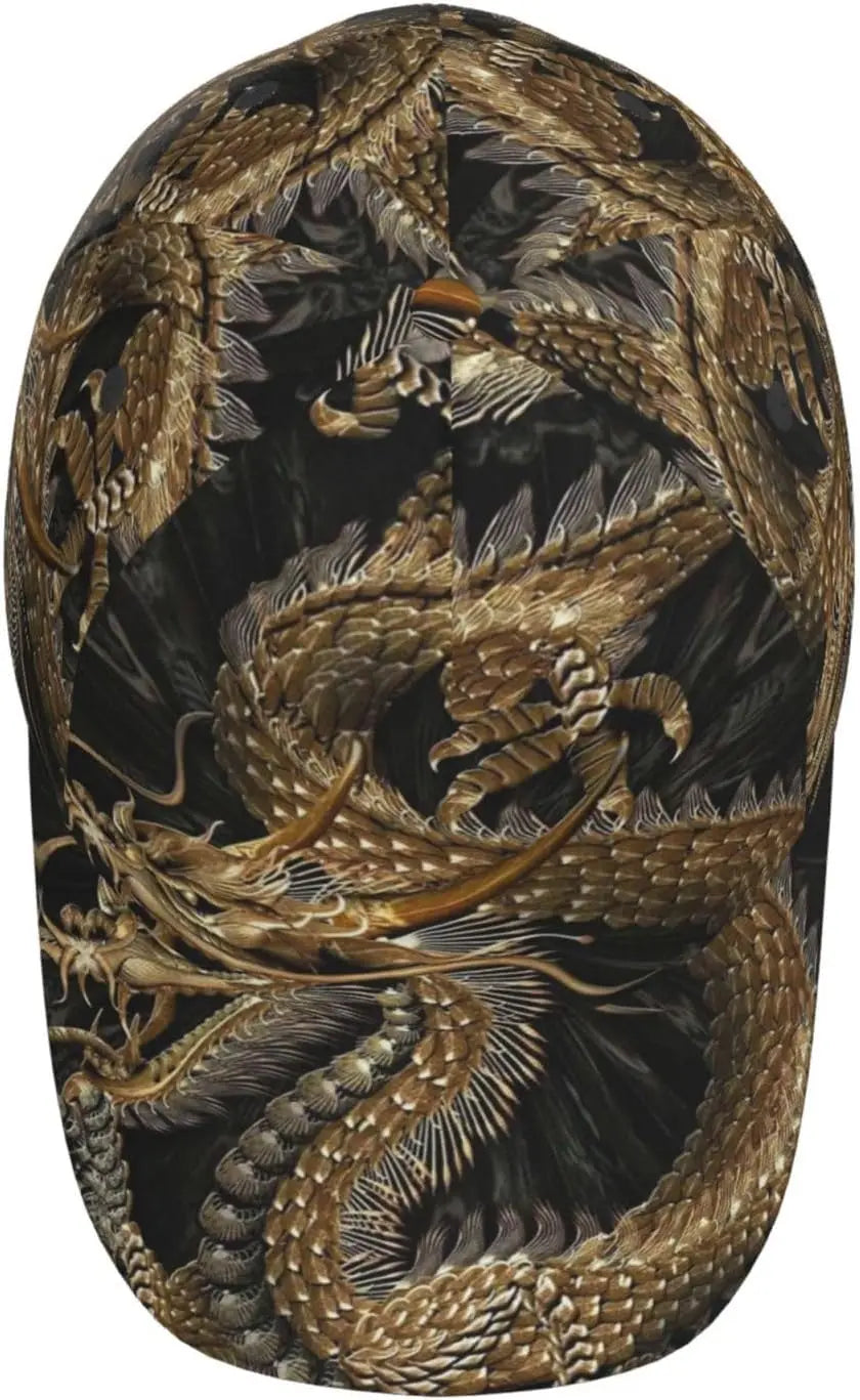 Casquette Snapback Dragon - Casquettes de baseball pour hommes - Casquette de soleil pour hommes - Casquette Trucker ajustable et tendance pour femmes et hommes