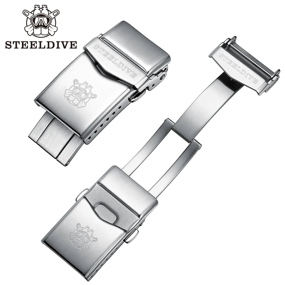 SD1953 STEELDIVE Brand Ceramic Bezel 41mm Steeldive 30ATM Water Resistant NH35 Automatic Mens Dive Watch  with Milled Clasp