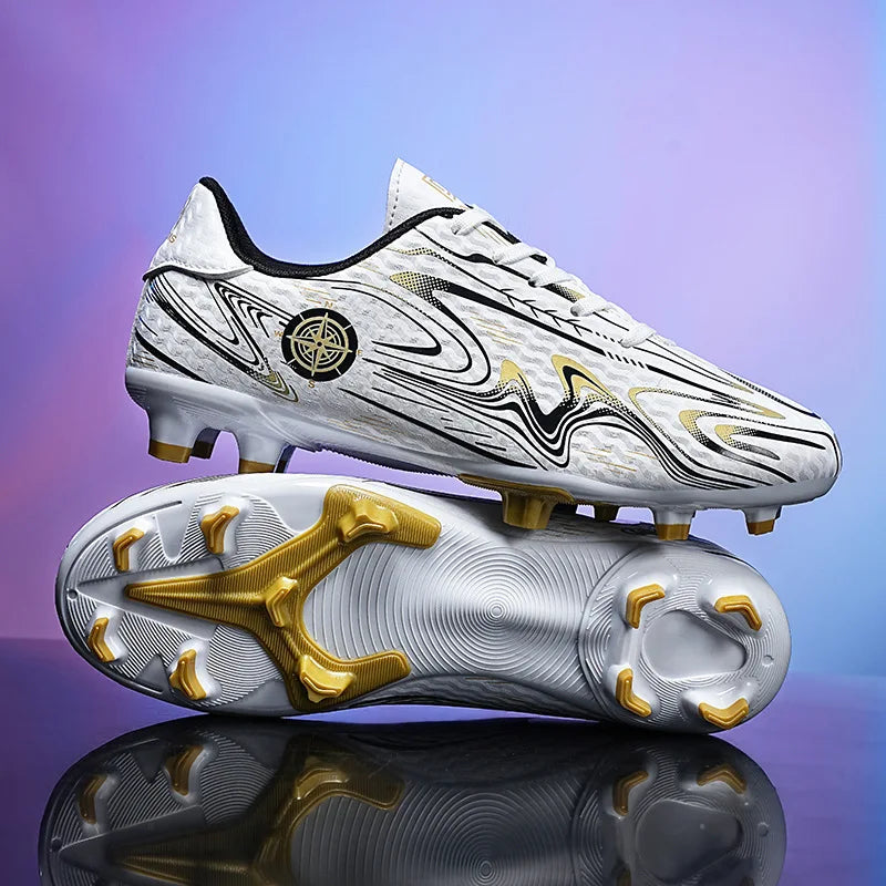 Chaussures de football pour hommes, chaussures de terrain professionnelles, crampons FG/TF pour entraînement sur gazon, chaussures de futsal, baskets de football antidérapantes, chaussures à crampons pour cheville, pointur