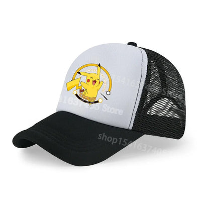 Baseball Cap Adjustable for Pokemon Hip Hop Breathable Mesh Hats Cute Cartoon Anime Outdoor Sport Shade Caps Gifts