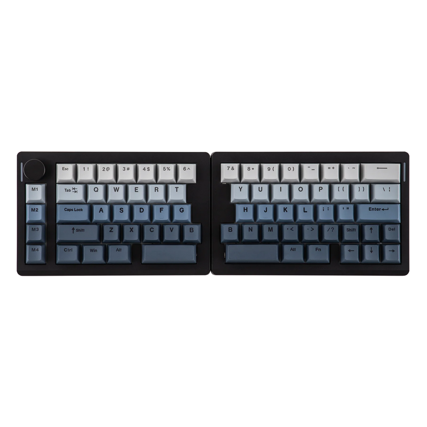 Teclado mecánico inalámbrico EPOMAKER Split70 QMK/VIA 70% con diseño dividido, conexión cableada/BT/2.4Ghz y perilla programable, modificador Mac