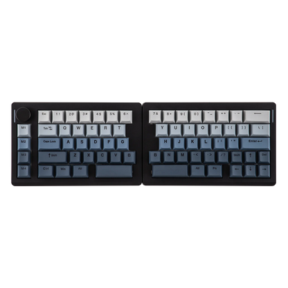 Teclado mecánico inalámbrico EPOMAKER Split70 QMK/VIA 70% con diseño dividido, conexión cableada/BT/2.4Ghz y perilla programable, modificador Mac