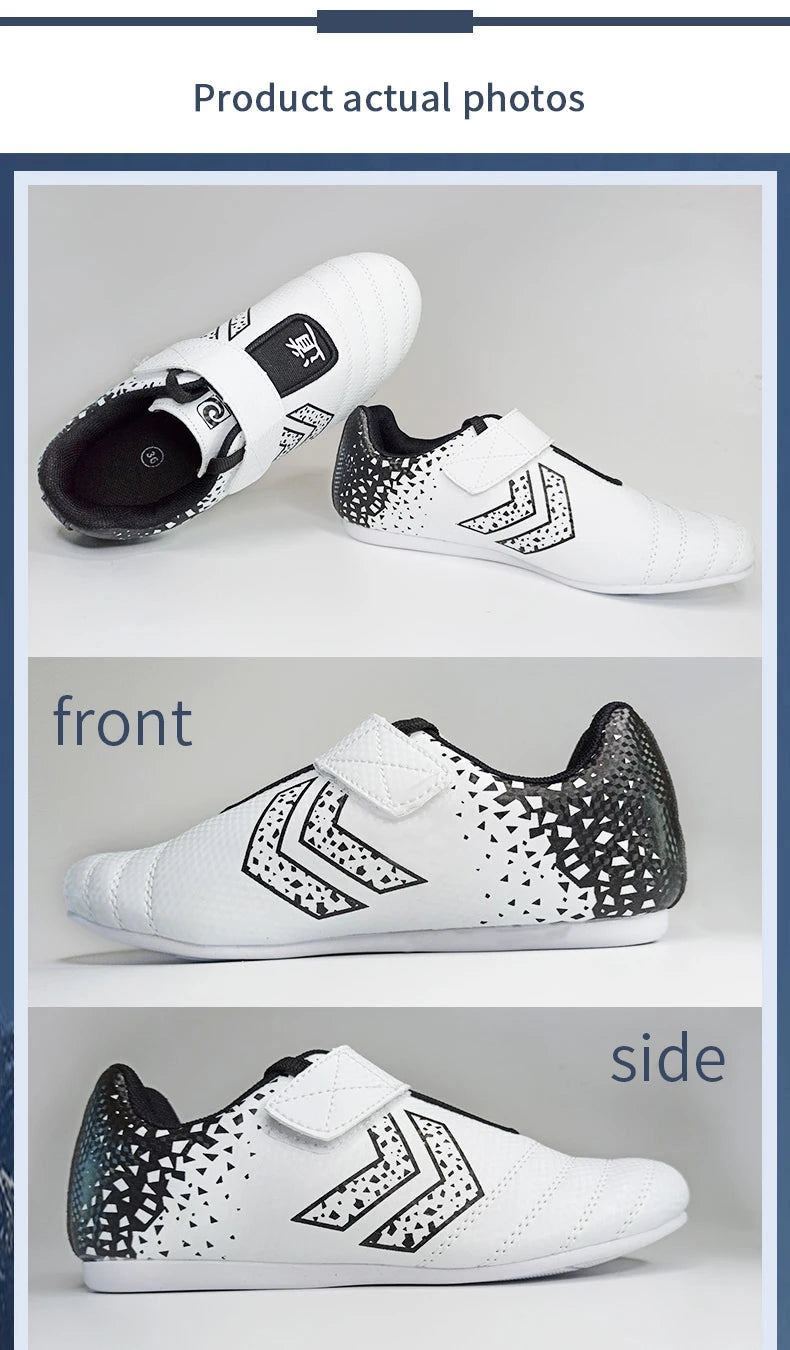Taekwondo Shoes Breathable Wear-Resistant Kickboxing Kung Fu Professional Taekwondo Martial Arts Sneaker Shoes Kids to Adult