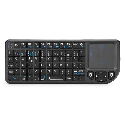Teclado inalámbrico mini original Rii X1 de 2.4GHz en inglés/RU/ES/FR con panel táctil para Android TV Box/PC/portátil