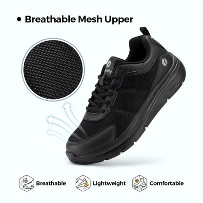 FitVille Men's Walking Shoes Wide Width Max Cushioning Lightweight Sneakers Sport Shoes for Plantar Fasciitis Pain Relief