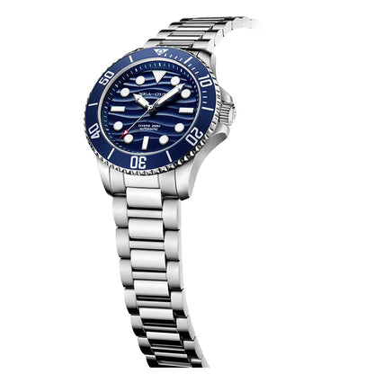 Seagull Ocean Series Automatic Man Mechanical Wristwatches Wave Dial Calendar 200m Waterproof Luminous Diving Watch reloj  6203