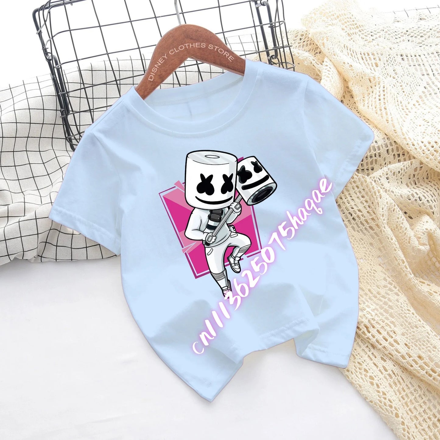T-shirts de Criança Fortnite com Estampado de Figuras Cartoon do Jogo Fortress Night, Tops de Manga Curta para Verão, Roupa para Rapazes e Raparigas