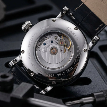 Sugess Moonphase Automatic Mechanical Men's Watch Wristwatches Original Movement ST2108 Waterproof Clock Sapphire Special Date