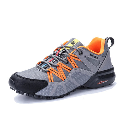 Sapatos de Caminhada para Homem Todo-o-Terreno, Calçado Desportivo Outdoor em Malha Respirável, Antiderrapante e Resistente ao Desgaste, Sapatos de Caminhada e Ciclismo Outdoor