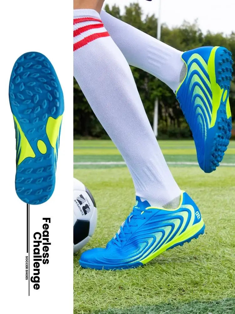Baasploa Men's Football Shoes Brand Comfort Lightweight Turf Training Soccer Shoes Professional Male Soft Sneakers Non-Slip
