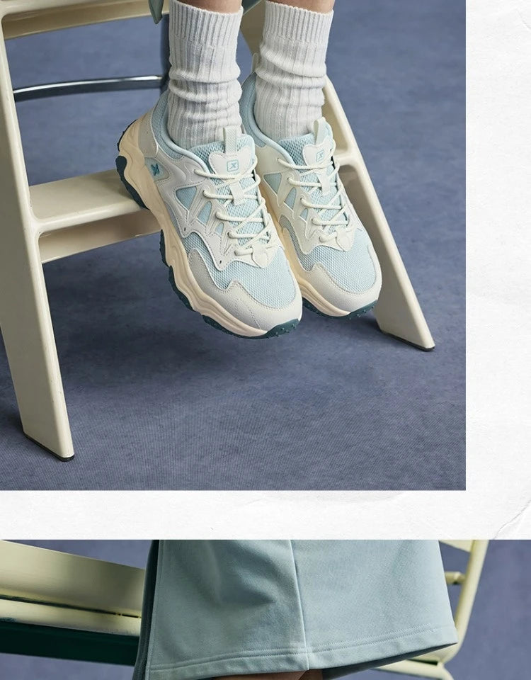 Xtep casual shoes 2025 spring and summer lightweight sports shoes with thick sole, fashionable street style sneakers 875319320004