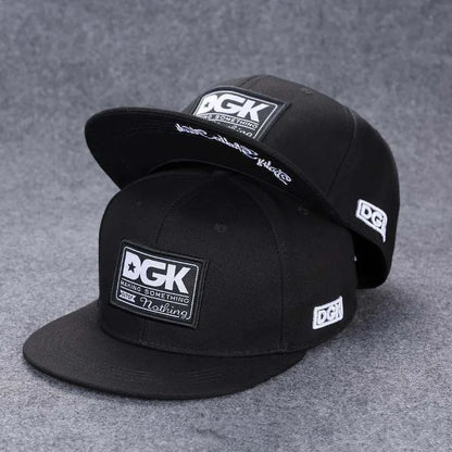 Men's Letter Embroidery Tide All-match Flat Brim Baseball Cap Ladies Summer Hip-hop Hat Outdoor Shade Adjustable Peaked Cap