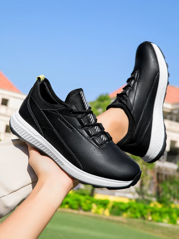 Golf Sports Shoes Men Waterproof high-Quality Leather Golf Competition Sports Shoes Formal Shoes Golf Course Men Training Shoes