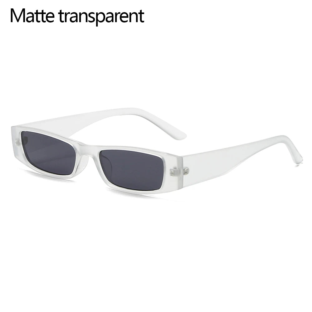 Small Rectangle Sunglasses Women Men Retro Narrow Frame Leopard Vintage Square Sun Glasses Female Punk Cat Eye Eyewear Oculos