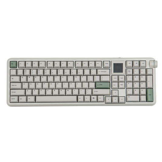 EPOMAKER RT100 PRO 100% ANSI US Layout Gasket Wired/Bluetooth/2.4Ghz Wireless Mechanical Keyboard 1.54” Screen & Volume Knob