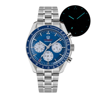 Relógio Masculino Watchdives New Wd1863 Quartz VK63 Chronograph, Safira Abaulada, Impermeável, 39Mm, Aço, Marca Premium, Luxo Business