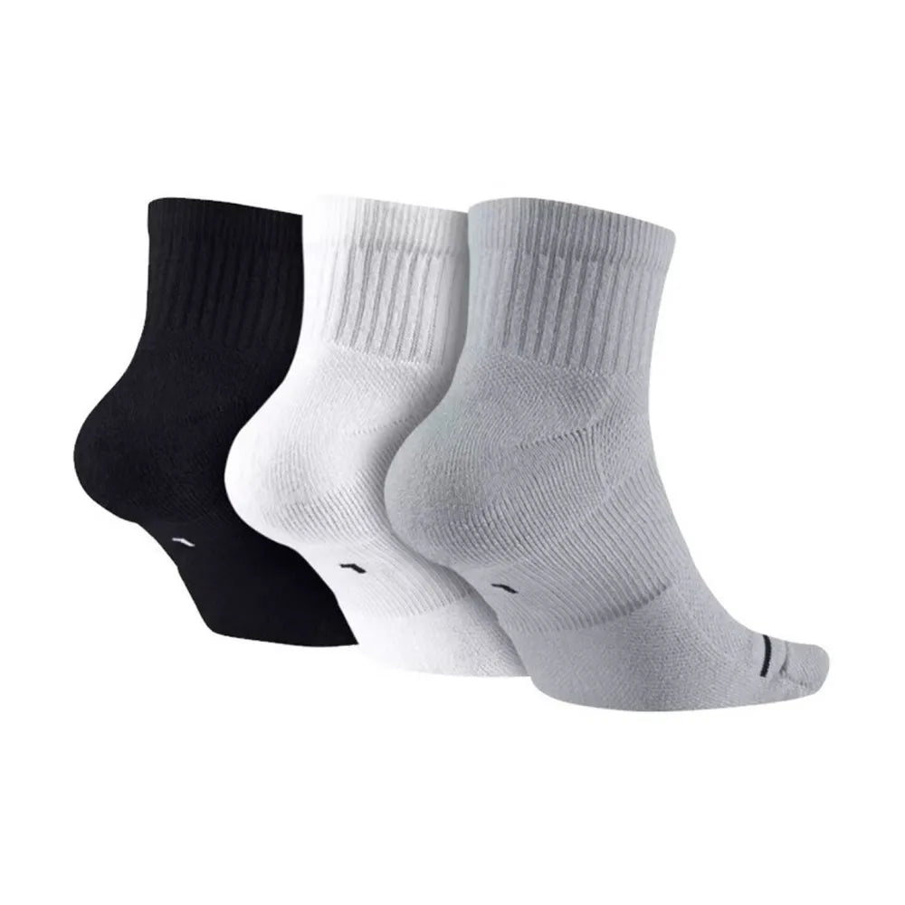 Chaussettes de sport Nike Air Jordan pour homme et femme, montant jusqu'aux genoux, lot de 3, chaussettes de basket-ball confortables et respirantes SX5544-017