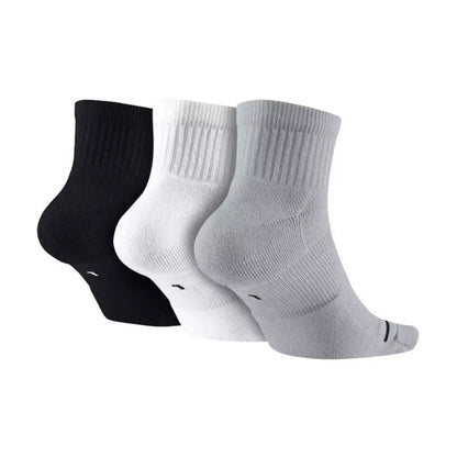 Chaussettes de sport Nike Air Jordan pour homme et femme, montant jusqu'aux genoux, lot de 3, chaussettes de basket-ball confortables et respirantes SX5544-017