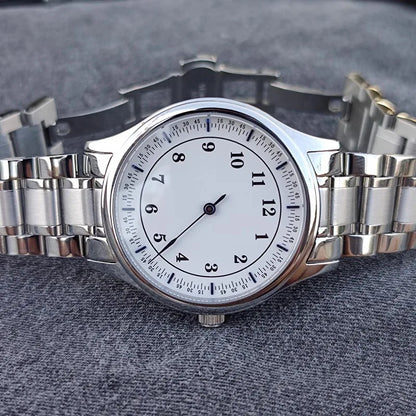 Single needle independent blue needle minimalist fashion personality sapphire mirror waterproof quartz watch for men
