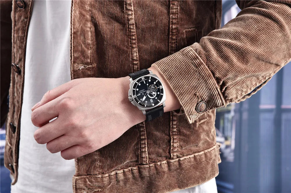 PAGANI DESIGN 2025 New Tourbillon Skeleton Luxury Automatic Watch For Men Japan NH39A Stainless steel Mechanical WristWatch Men