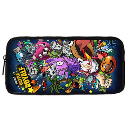 Mochilas Infantis com Design de Jogo Popular, Saco de Almoço e Estojo, Mochilas Escolares de Grande Capacidade para Alunos, Rapaz e Rapariga, Melhor Presente F-FortniteS