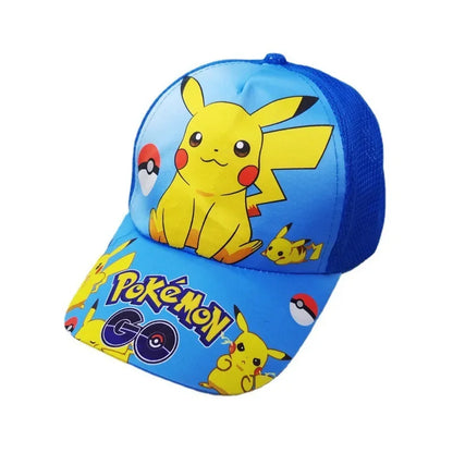 Șapcă de baseball din poliester cu figurină Pikachu din anime-ul Pokémon Go, cu imprimeu de desene animate, cu cozoroc, pentru copii, decorativă, cadou de ziua de naștere