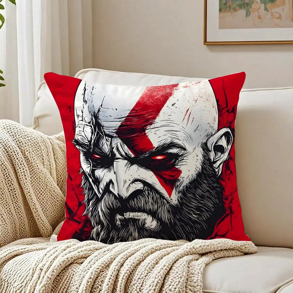 Game Mythological G-God of W-War Cushion Cover Pillowcase Anti-dustmite living Room Sofa Decor Cushion Room