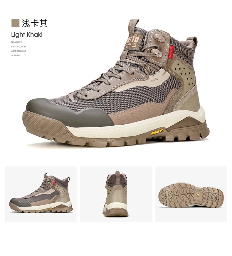 HUMTTO Hiking Shoes Men Winter Outdoor Sports Climbing Shoes Hunting Boots Warm Outdoors Ankle Travel Boots Trekking Sneakers