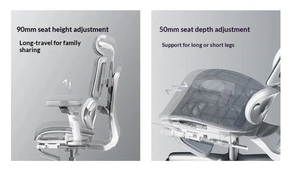 Sedia da ufficio in rete ergonomica executive per computer e gaming, arredo moderno girevole con ruote e regolabile, sedia gaming ergonomica